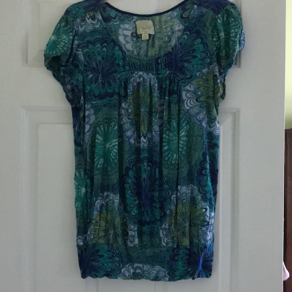 Anthropologie Kalediescope Print Top